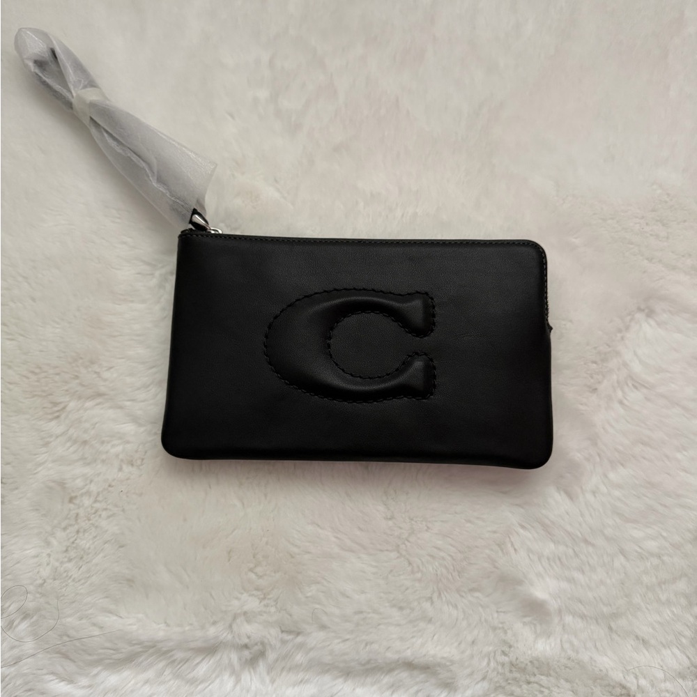 Coach Wristlet with Embossed C